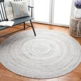 thumbnail image 1 of SAFAVIEH Braided Aristotle Solid Polyester Reversible Area Rug, Gray, 8' x 8' Round, 1 of 7