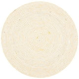 SAFAVIEH Braided Beuregard Solid Striped Area Rug, Gold/Ivory, 5' x 7 ...