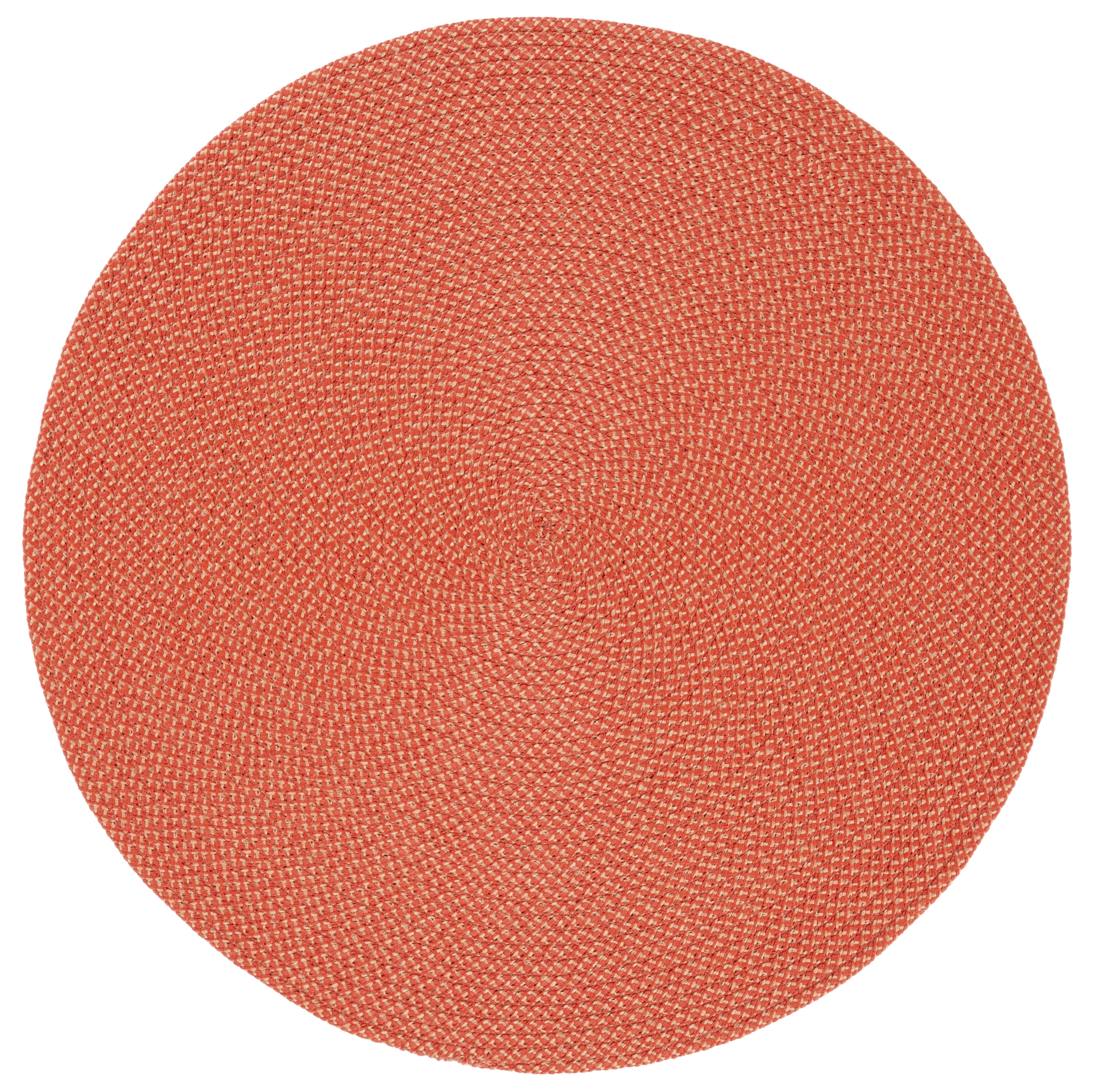 SAFAVIEH Braided Braylon Solid Area Rug, Rust, 3' x 3' Round