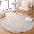 thumbnail image 1 of SAFAVIEH Braided Brittania Solid Polyester Reversible Area Rug, Beige, 6' x 6' Round, 1 of 7