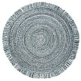thumbnail image 1 of SAFAVIEH Braided Brittania Solid Polyester Reversible Area Rug, Blue/Ivory, 5' x 5' Round, 1 of 7