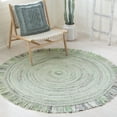thumbnail image 1 of SAFAVIEH Braided Brittania Solid Polyester Reversible Area Rug, Green/Ivory, 5' x 5' Round, 1 of 7