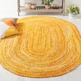 thumbnail image 1 of SAFAVIEH Braided Calvin Transitional Cotton Reversible Area Rug, Gold, 4' x 6' Oval, 1 of 11