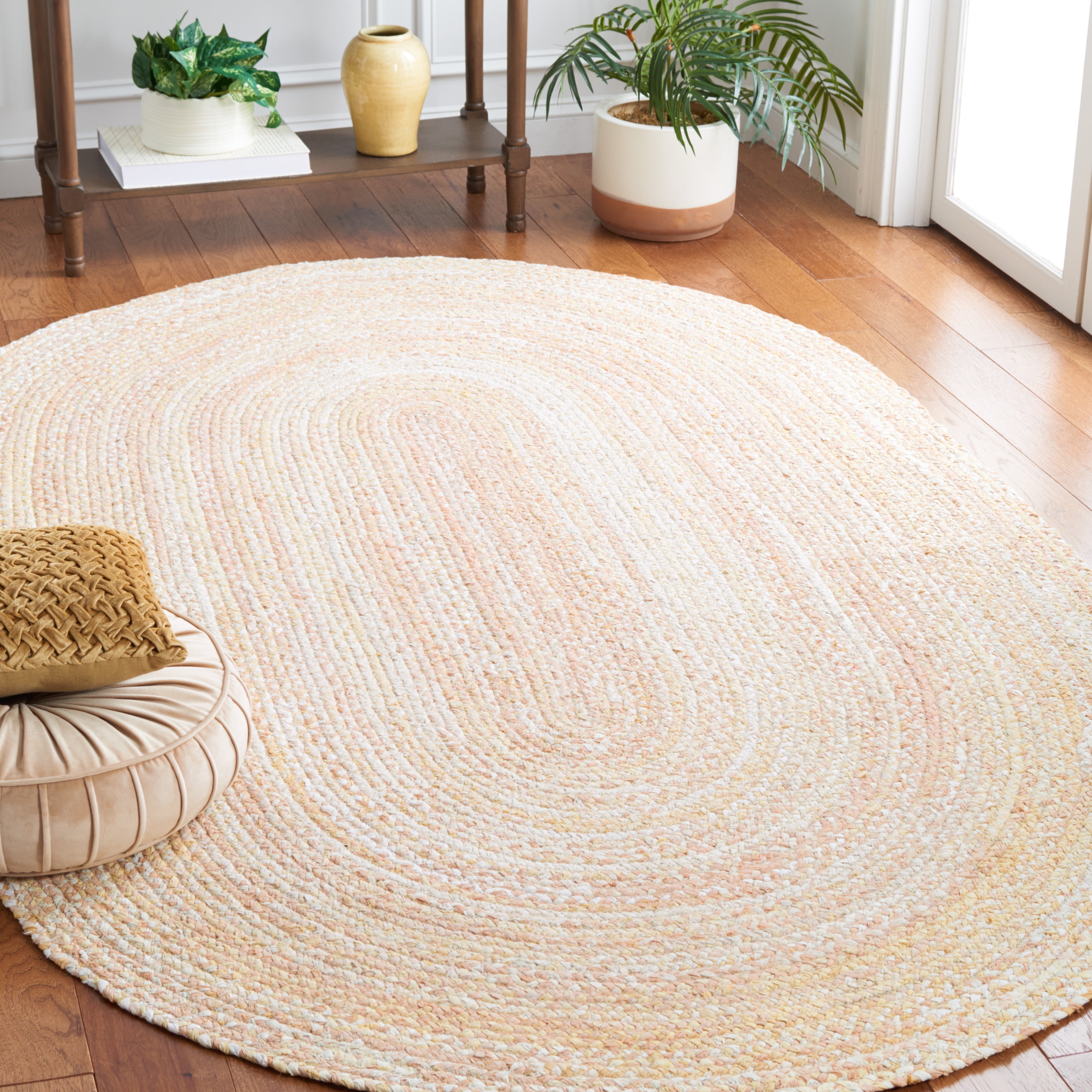 SAFAVIEH Braided Calvin Transitional Cotton Reversible Area Rug, Beige ...