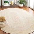 thumbnail image 1 of SAFAVIEH Braided Calvin Transitional Cotton Reversible Area Rug, Beige, 6' x 9' Oval, 1 of 12