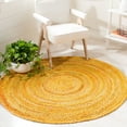 thumbnail image 1 of SAFAVIEH Braided Calvin Transitional Cotton Reversible Area Rug, Gold, 4' x 4' Round, 1 of 11