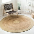 thumbnail image 1 of SAFAVIEH Braided Carina Bordered Reversible Area Rug, Gold/Natural, 4' x 4' Round, 1 of 11