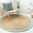 thumbnail image 1 of SAFAVIEH Braided Carina Bordered Reversible Area Rug, Sage/Gold, 3' x 3' Round, 1 of 11