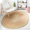 thumbnail image 1 of SAFAVIEH Braided Carina Bordered Reversible Area Rug, Gold/Natural, 5' x 7' Oval, 1 of 11