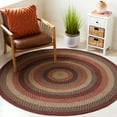 thumbnail image 1 of SAFAVIEH Braided Claes Bordered Reversible Area Rug, Brown/Rust, 5' x 5' Round, 1 of 11