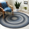 thumbnail image 1 of SAFAVIEH Braided Claes Bordered Reversible Area Rug, Dark Gray/Blue, 3' x 5' Oval, 1 of 11