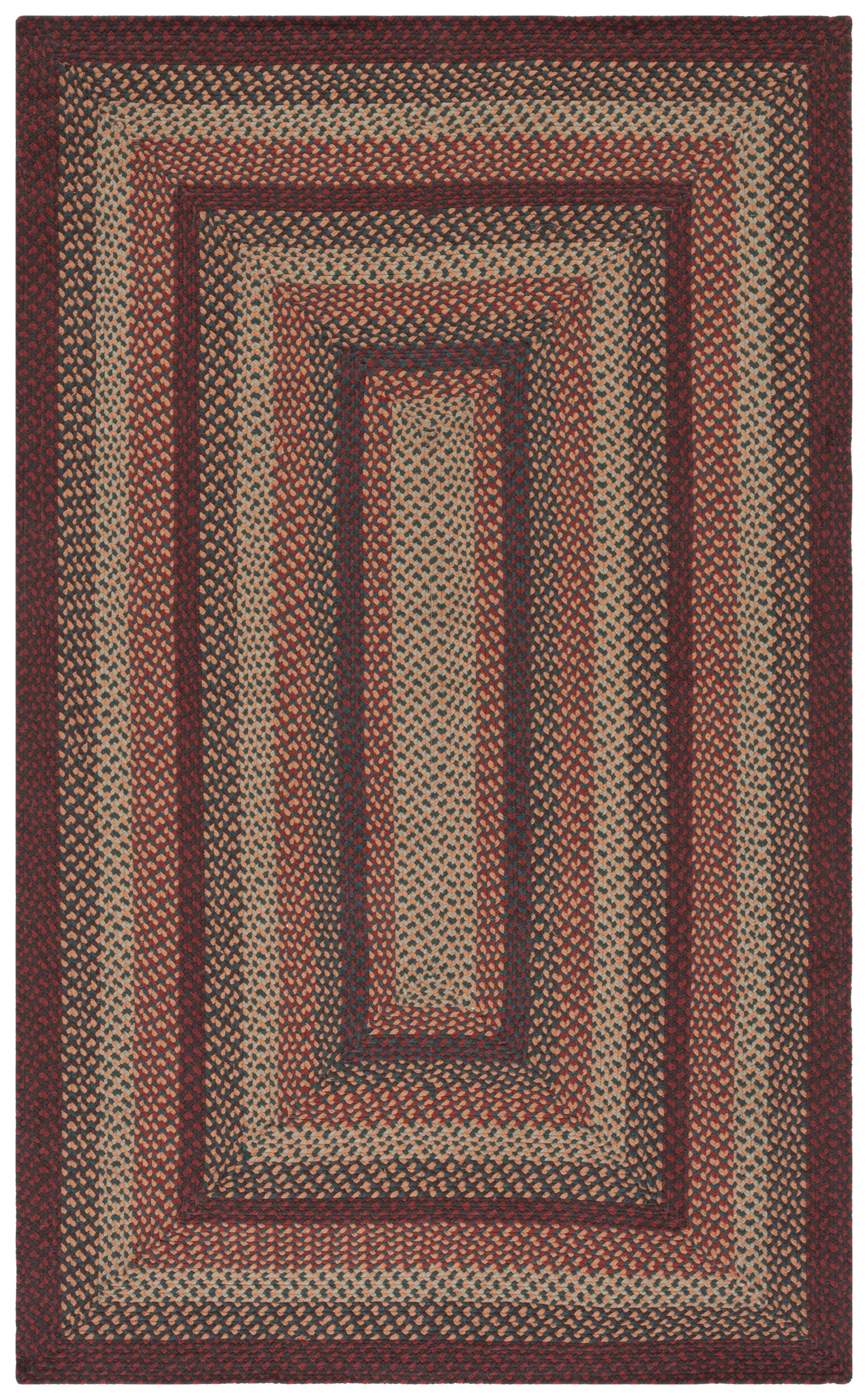 SAFAVIEH Braided Claes Color Bordered Area Rug, Brown/Rust, 6' x 9 ...