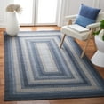 thumbnail image 1 of SAFAVIEH Braided Claes Bordered Reversible Area Rug, Dark Gray/Blue, 6' x 9', 1 of 12