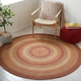 thumbnail image 1 of SAFAVIEH Braided Claes Bordered Reversible Area Rug, Yellow/Red, 4' x 6' Oval, 1 of 11