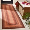 thumbnail image 1 of SAFAVIEH Braided Claes Bordered Reversible Runner Rug, Orange/Rust, 2'3" x 8', 1 of 11
