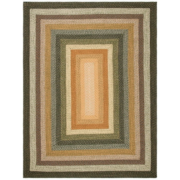 SAFAVIEH Braided Ellen Bordered Machine Washable Reversible Area Rug, Multi, 8' x 10'