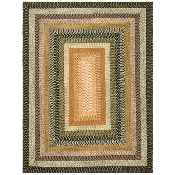 SAFAVIEH Braided Ellen Bordered Machine Washable Reversible Area Rug, Multi, 8' x 10'
