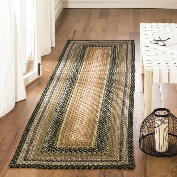 Safavieh Braided Ellen Bordered Machine Washable Reversible Runner Rug, Multi, 2'3" x 6'