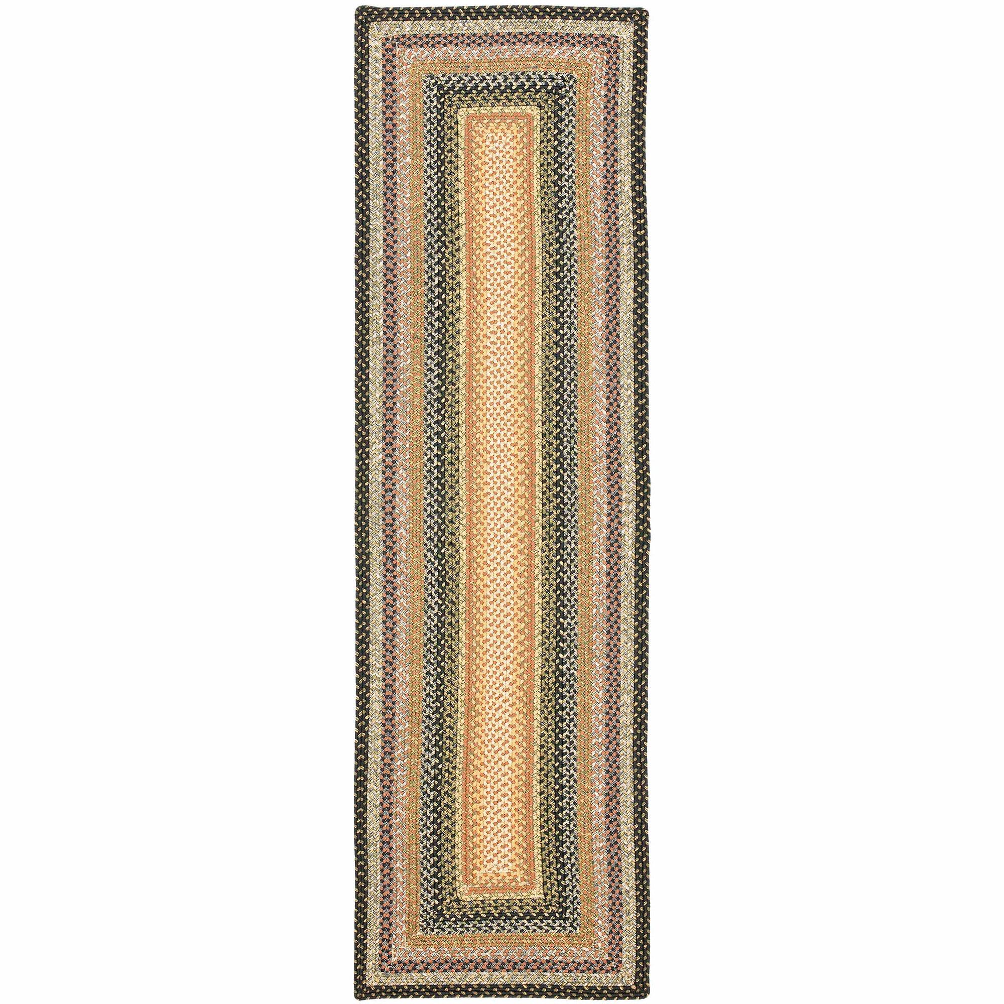 Handwoven Coastal Charm Blue Synthetic 27" Reversible Runner Rug