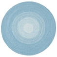 thumbnail image 1 of SAFAVIEH Braided Evangeline Bordered Machine Washable Reversible Area Rug, Aqua, 4' x 4' Round, 1 of 8