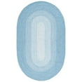 thumbnail image 1 of SAFAVIEH Braided Evangeline Bordered Machine Washable Reversible Area Rug, Aqua, 5' x 8' Oval, 1 of 9