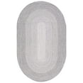 thumbnail image 1 of SAFAVIEH Braided Evangeline Bordered Machine Washable Reversible Area Rug, Grey, 8' x 10' Oval, 1 of 9