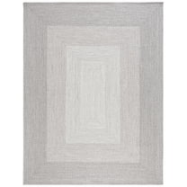SAFAVIEH Braided Evangeline Bordered Machine Washable Reversible Area Rug, Grey, 8' x 10'
