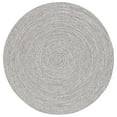 thumbnail image 1 of SAFAVIEH Braided Gino Distressed Machine Washable Reversible Area Rug, Grey/Ivory, 4' x 4' Round, 1 of 3