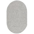thumbnail image 1 of SAFAVIEH Braided Gino Distressed Machine Washable Reversible Area Rug, Grey/Ivory, 8' x 10' Oval, 1 of 9