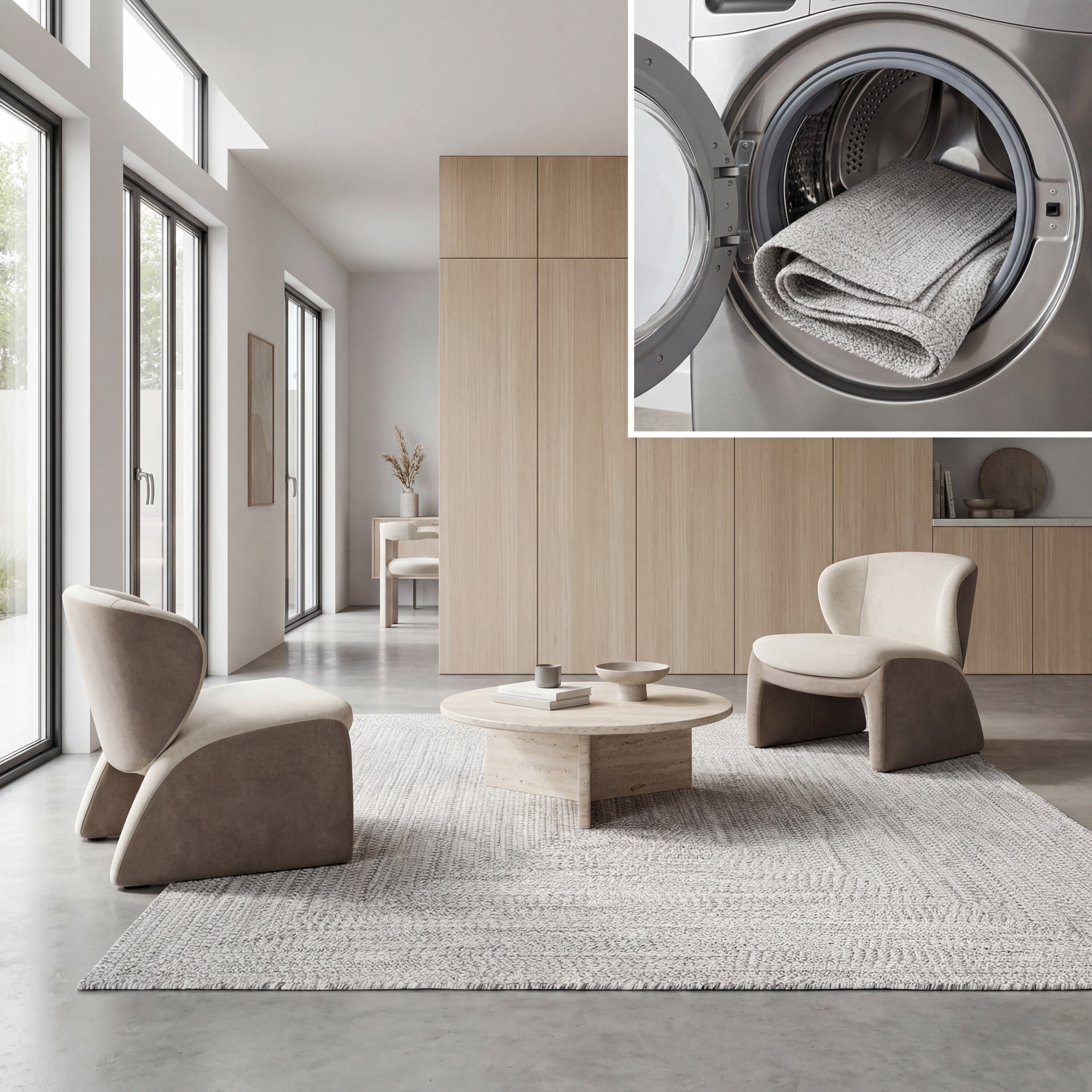 SAFAVIEH Braided Gino Distressed Machine Washable Reversible Area Rug, Grey/Ivory, 8' x 10'
