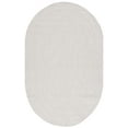thumbnail image 1 of SAFAVIEH Braided Gino Distressed Machine Washable Reversible Area Rug, Ivory/Light Grey, 3' x 5' Oval, 1 of 9