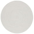 thumbnail image 1 of SAFAVIEH Braided Gino Distressed Machine Washable Reversible Area Rug, Ivory/Light Grey, 6' x 6' Round, 1 of 8