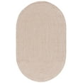 thumbnail image 1 of SAFAVIEH Braided Gino Distressed Machine Washable Reversible Area Rug, Natural, 6' x 9' Oval, 1 of 9