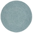 thumbnail image 1 of SAFAVIEH Braided Gino Distressed Machine Washable Reversible Area Rug, Teal/Green, 7' x 7' Round, 1 of 8