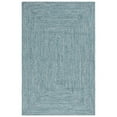 thumbnail image 1 of SAFAVIEH Braided Gino Distressed Machine Washable Reversible Runner Rug, Teal/Green, 2'3" x 10', 1 of 4