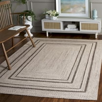 SAFAVIEH Braided Gladwin Geometric Reversible Area Rug, Beige/Brown, 8' x 10'
