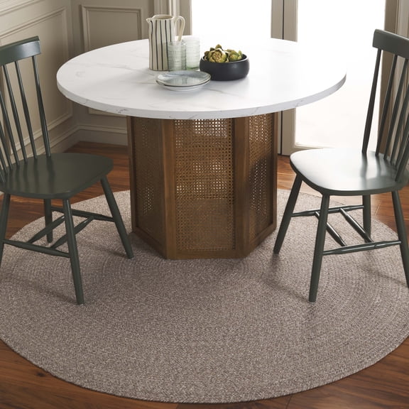 Safavieh Braided Harmon Geometric Cotton Reversible Area Rug, Ivory/Beige, 10' x 10' Round