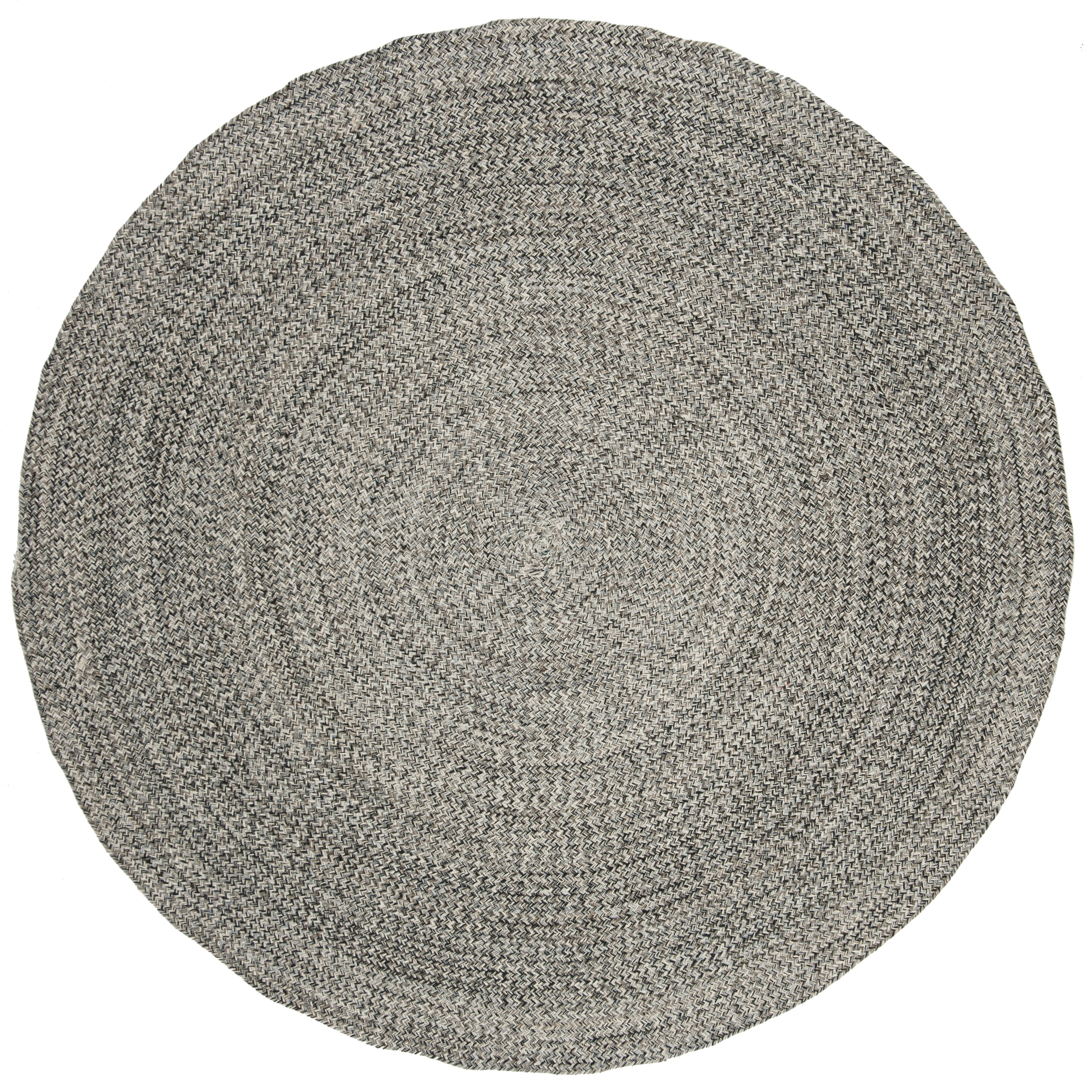 Handmade Ivory Round Braided Cotton Area Rug