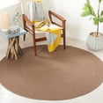 thumbnail image 1 of SAFAVIEH Braided Kader Solid Reversible Area Rug, Brown, 6' x 6' Round, 1 of 7