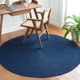 thumbnail image 1 of SAFAVIEH Braided Kader Solid Reversible Area Rug, Dark Blue, 3' x 3' Round, 1 of 7