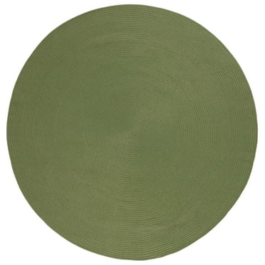 SAFAVIEH Braided Kader Solid Area Rug, Olive/Green, 6' x 6' Round