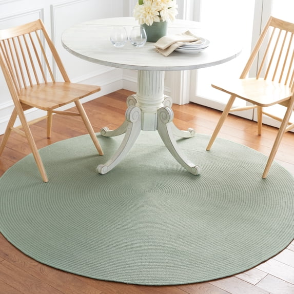 SAFAVIEH Braided Kader Solid Reversible Area Rug, Teal, 7' x 7' Round