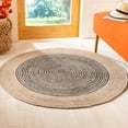 thumbnail image 1 of SAFAVIEH Braided Lars Geometric Reversible Area Rug, Beige/Black, 5' x 5' Round, 1 of 12