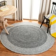 thumbnail image 1 of SAFAVIEH Braided Lars Geometric Reversible Area Rug, Gray/Black, 6' x 6' Round, 1 of 11