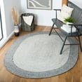 thumbnail image 1 of SAFAVIEH Braided Lars Geometric Reversible Area Rug, Gray/Ivory, 6' x 9' Oval, 1 of 11
