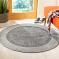 thumbnail image 1 of SAFAVIEH Braided Lars Geometric Reversible Area Rug, Gray/Black, 5' x 5' Round, 1 of 11