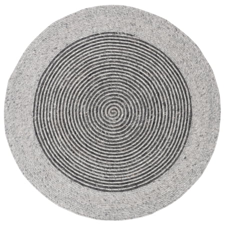 SAFAVIEH Braided Lars Geometric Reversible Area Rug, Gray/Black, 5' x 7' Oval