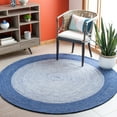 thumbnail image 1 of SAFAVIEH Braided Lars Geometric Reversible Area Rug, Navy/Ivory, 4' x 4' Round, 1 of 11