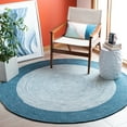 thumbnail image 1 of SAFAVIEH Braided Lars Geometric Reversible Area Rug, Teal/Ivory, 4' x 4' Round, 1 of 11