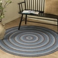 thumbnail image 1 of SAFAVIEH Braided Leilah Abstract Cotton Reversible Area Rug, Blue/Gray, 3' x 3' Round, 1 of 7